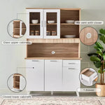 Load image into Gallery viewer, 3-Door Kitchen Cabinet with Drawer and Hutch