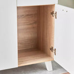 Load image into Gallery viewer, 3-Door Kitchen Cabinet with Drawer and Hutch