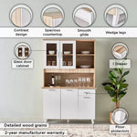 Load image into Gallery viewer, 3-Door Kitchen Cabinet with Drawer and Hutch