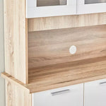 Load image into Gallery viewer, 3-Door Kitchen Cabinet with Drawer and Hutch