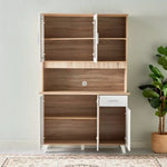 Load image into Gallery viewer, 3-Door Kitchen Cabinet with Drawer and Hutch