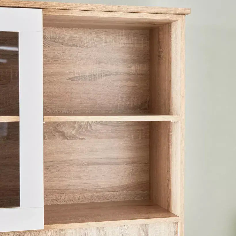3-Door Kitchen Cabinet with Drawer and Hutch