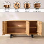 Load image into Gallery viewer, 3-Door Live Edge Solid Wood Sideboard