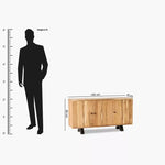 Load image into Gallery viewer, 3-Door Live Edge Solid Wood Sideboard