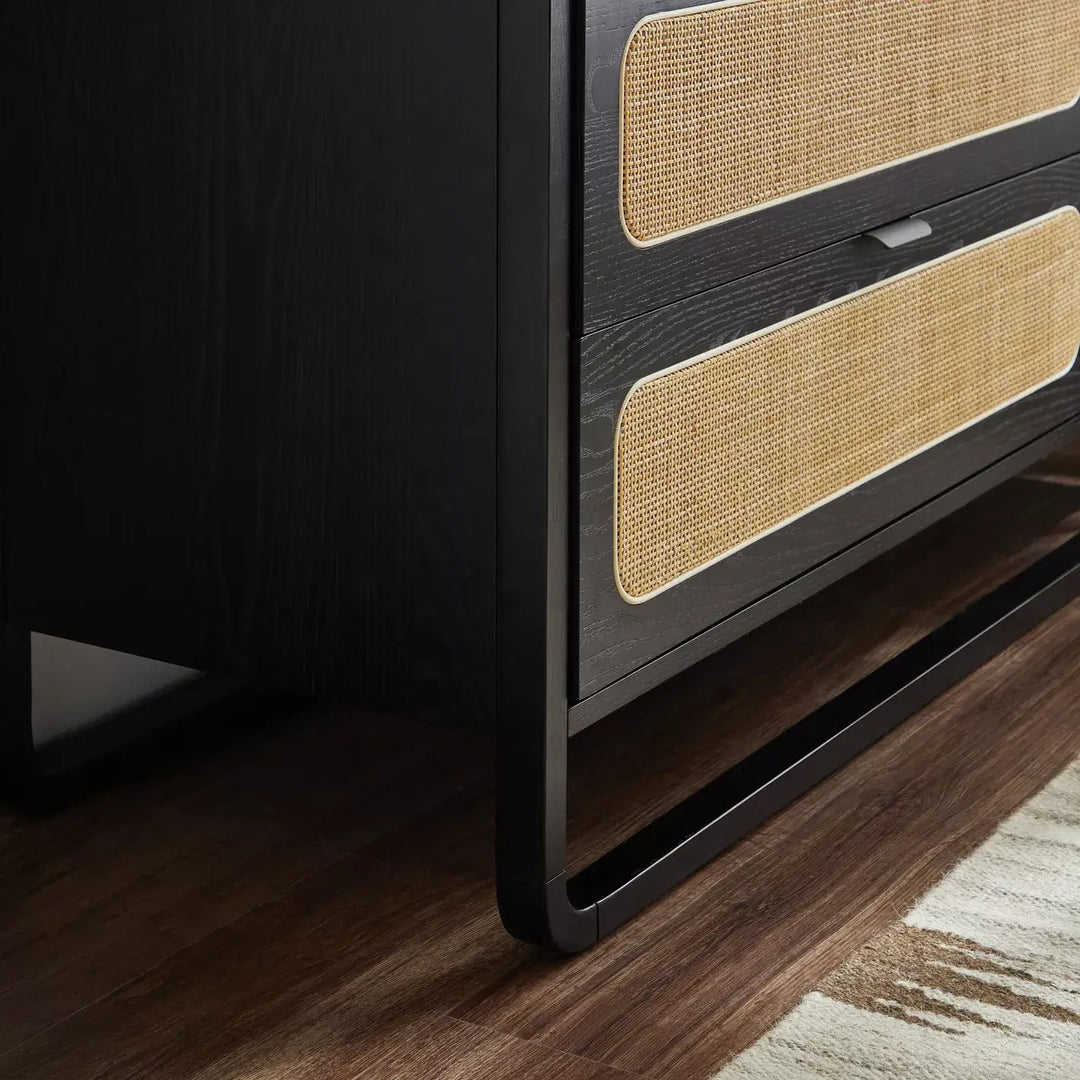 3-Drawer Dresser With Mirror, Modern Design Engineered Wood Dressing Table For Bedrooms-GCC Home Center