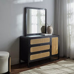 Load image into Gallery viewer, 3-Drawer Dresser With Mirror, Modern Design Engineered Wood Dressing Table For Bedrooms-GCC Home Center