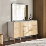 Load image into Gallery viewer, 3-Drawer Dresser with Mirror, Modern Engineered Wood Dressing Table For Bedroom-GCC Home Center