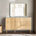 Load image into Gallery viewer, 3-Drawer Dresser with Mirror, Modern Engineered Wood Dressing Table For Bedroom-GCC Home Center