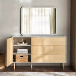 Load image into Gallery viewer, 3-Drawer Dresser with Mirror, Modern Engineered Wood Dressing Table For Bedroom-GCC Home Center
