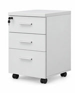 Load image into Gallery viewer, 3 Drawer Mobile File Cabinet White