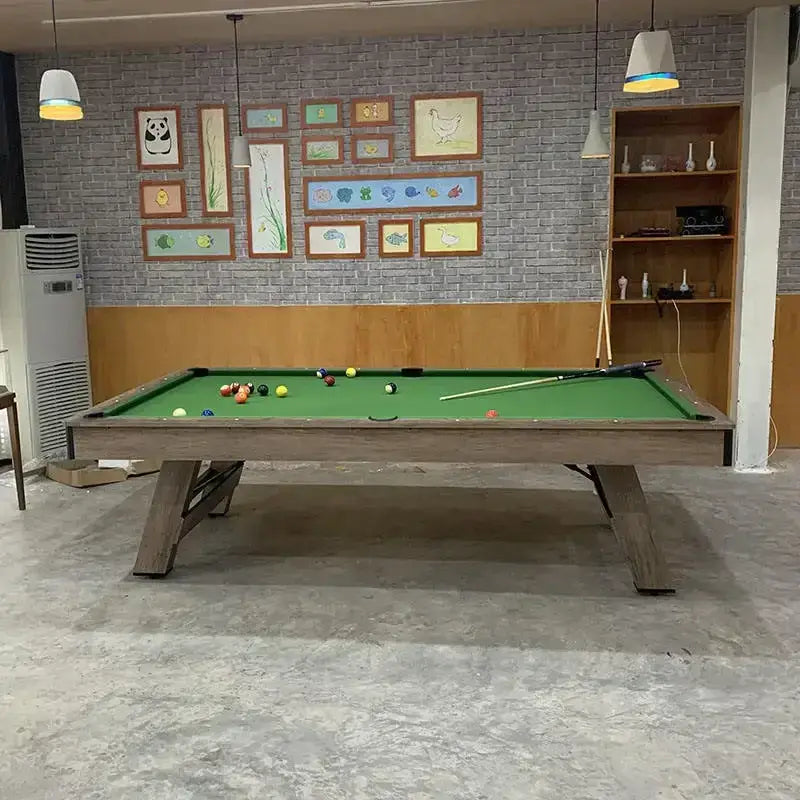 3 in 1 8ft Pool Billiard Table + Household Table Tennis Table + meeting or dining table Multi Function Game Table - Green