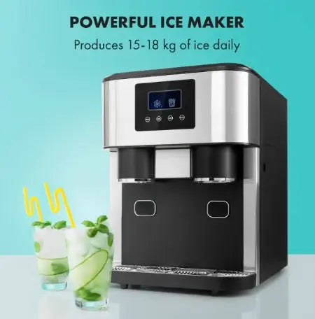 3-in-1 Countertop Ice Maker Machine – Ice Cubes, Crushed Ice & Cold Water Dispenser with Touch LCD