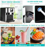 Load image into Gallery viewer, 3-in-1 Countertop Ice Maker Machine – Ice Cubes, Crushed Ice &amp; Cold Water Dispenser with Touch LCD