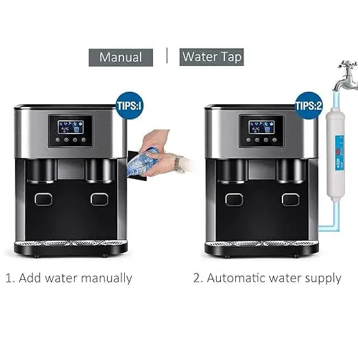 3 in 1 Ice Maker with Built-in Water Dispenser, with LCD Control Panel | DLC-37563
