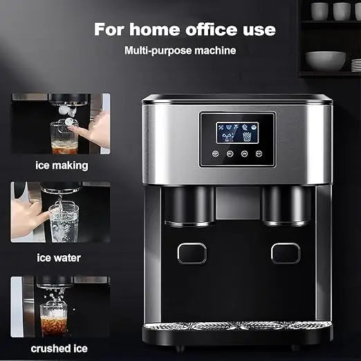 3 in 1 Ice Maker with Built-in Water Dispenser, with LCD Control Panel | DLC-37563