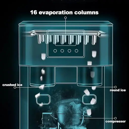 3 in 1 Ice Maker with Built-in Water Dispenser, with LCD Control Panel | DLC-37563