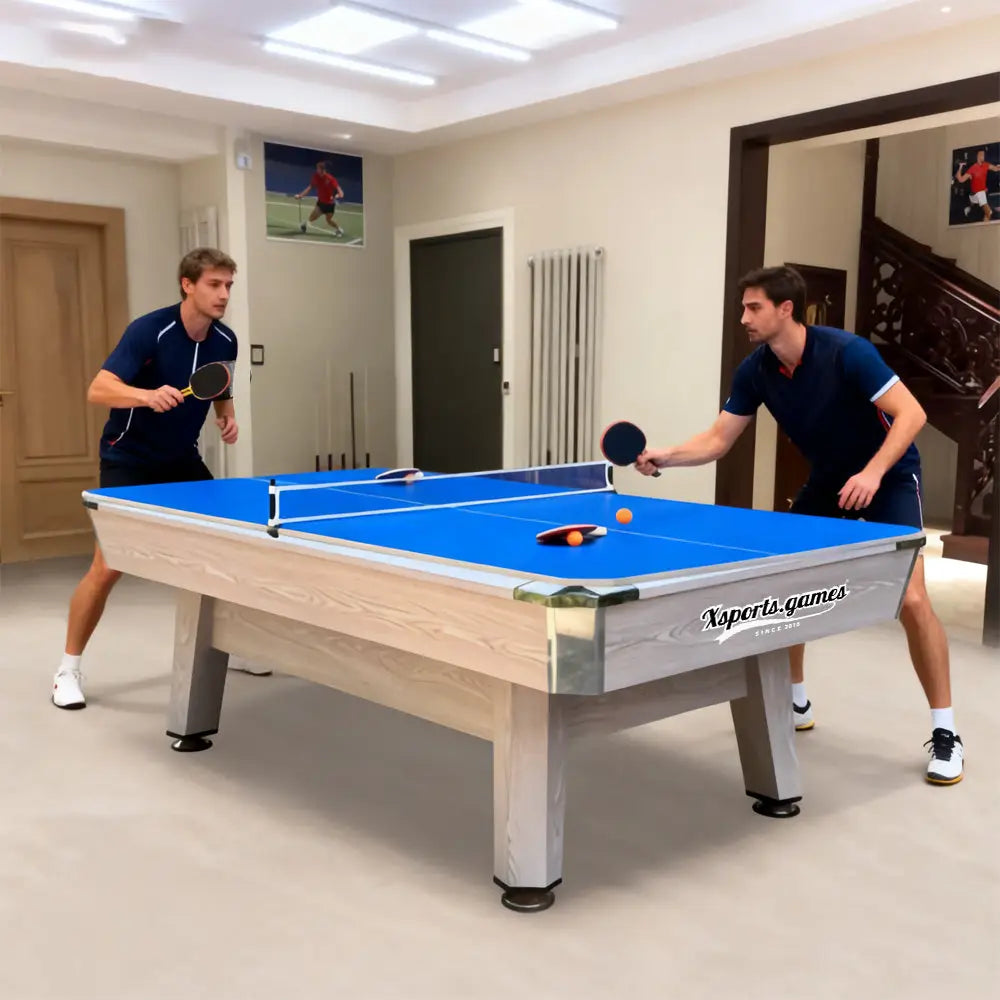 3 in 1 Multi Game Billiard Pool Table with Tennis Table Dining Table Top 8ft-MDF Cushion Material