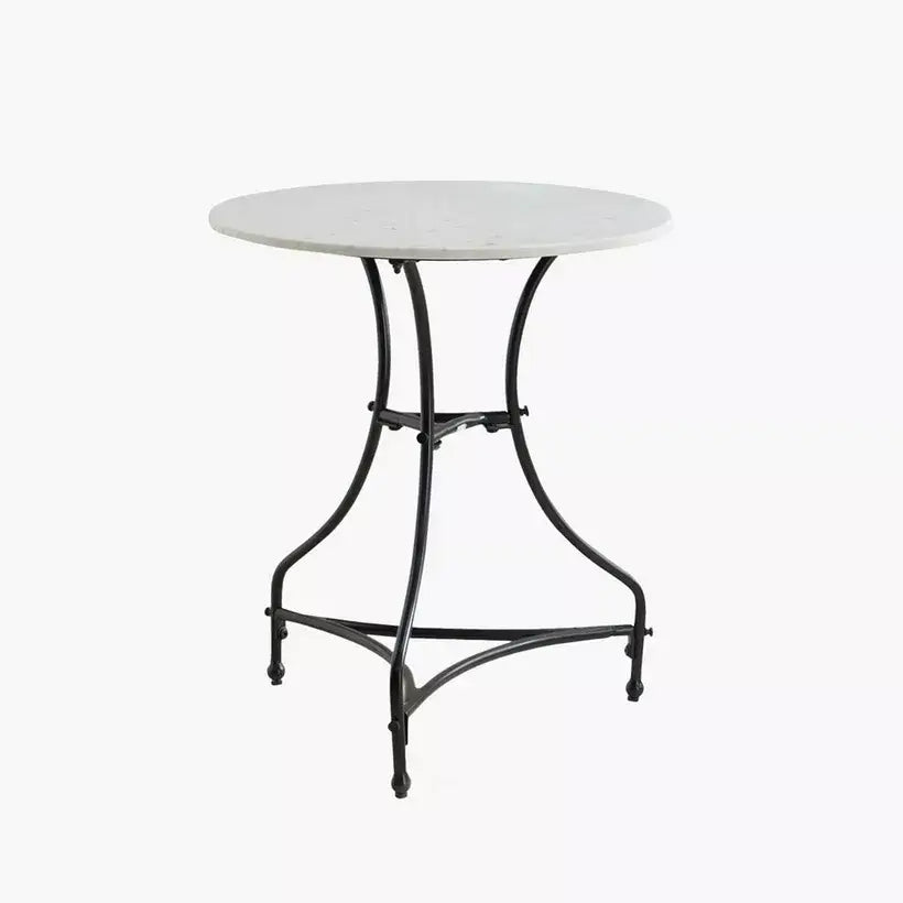 3-Piece Balcony Set, Marble Top & Stainless Steel Frame
