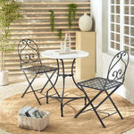 Load image into Gallery viewer, 3-Piece Balcony Set, Marble Top &amp; Stainless Steel Frame