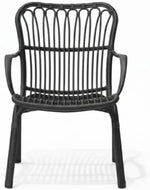 Load image into Gallery viewer, 3-Piece Black Outdoor Patio Set – Contemporary Fiberglass-Reinforced Chairs with Matching Coffee Table, Weather-Resistant Furniture for Balcony &amp; Garden**