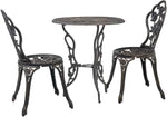 Load image into Gallery viewer, 3-Piece Cast Aluminium Bistro Set – Weather-Resistant Outdoor Table &amp; Chairs for Garden, Balcony, Patio &amp; Terrace**