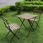 Load image into Gallery viewer, 3-Piece Folding Balcony Set – Acacia Wood &amp; Steel
