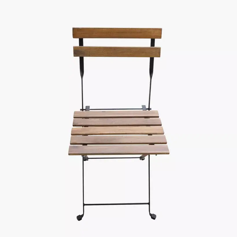 3-Piece Folding Balcony Set – Acacia Wood & Steel
