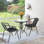 Load image into Gallery viewer, 3-Piece Outdoor Bistro Set – Compact Patio Table &amp; 2 Chairs for Balcony, Garden, Porch &amp; Courtyard**
