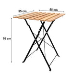 Load image into Gallery viewer, 3 Piece Patio Wood Outdoor Furniture Set, includes 2 Foldable Chairs and 1 Foldable Square Table, perfect for outdoor, balcony and backyard