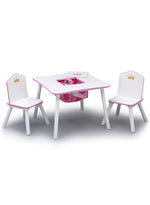 Load image into Gallery viewer, 3-Piece Princess Crown Table and Chair Set for Kids - A Practical and Child-Friendly Setup.