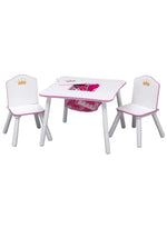 Load image into Gallery viewer, 3-Piece Princess Crown Table and Chair Set for Kids - A Practical and Child-Friendly Setup.