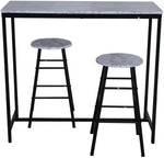 Load image into Gallery viewer, 3-Piece Rectangular Dining Bar Set | Sturdy Kitchen Dining Table With 2 Dining Chairs-GCC Home Center