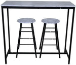 Load image into Gallery viewer, 3-Piece Rectangular Dining Bar Set | Sturdy Kitchen Dining Table With 2 Dining Chairs-GCC Home Center