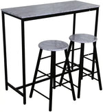 Load image into Gallery viewer, 3-Piece Rectangular Dining Bar Set | Sturdy Kitchen Dining Table With 2 Dining Chairs-GCC Home Center