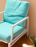Load image into Gallery viewer, 3-Piece Tiffany Blue Outdoor Furniture Chair Set &amp; Table, Weather-Resistant Patio Furniture for Sea View, Garden &amp; Villa, &amp; Comfortable Outdoor Seating