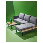 Load image into Gallery viewer, 3-Seat Outdoor Conversation Set, 2-Seat Sofa, Coffee Table And Chaise Longue With Side Table