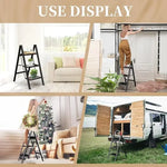 Load image into Gallery viewer, 3-Step Folding Ladder – Heavy-Duty Steel, Anti-Slip Pedals, 150kg Load Capacity (Black)