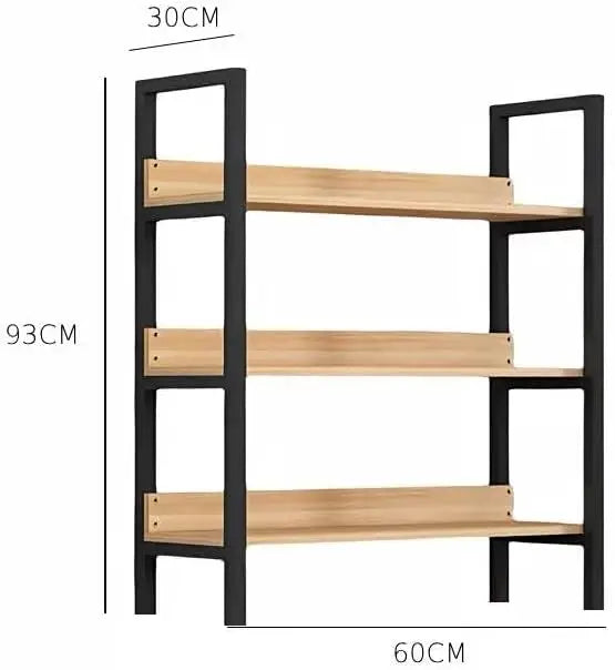 3-Tier Industrial Ladder Shelf – Lite Brown (93x60x30cm)