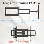 Load image into Gallery viewer, 30 Inch Long Arm TV Wall Mount for Most 42-75 Inch TVs, Full Motion Corner Wall Mount TV Bracket with Extension &amp; Tilt &amp; Swivel Articulating Arm, Max VESA 600x400mm and Up to 99 lbs