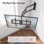 Load image into Gallery viewer, 30 Inch Long Arm TV Wall Mount for Most 42-75 Inch TVs, Full Motion Corner Wall Mount TV Bracket with Extension &amp; Tilt &amp; Swivel Articulating Arm, Max VESA 600x400mm and Up to 99 lbs