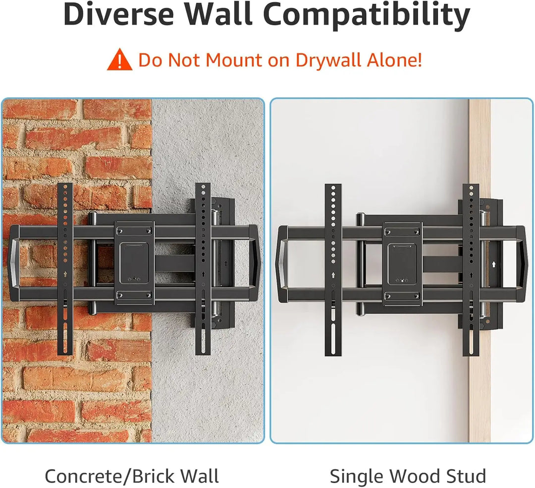 30 Inch Long Arm TV Wall Mount for Most 42-75 Inch TVs, Full Motion Corner Wall Mount TV Bracket with Extension & Tilt & Swivel Articulating Arm, Max VESA 600x400mm and Up to 99 lbs
