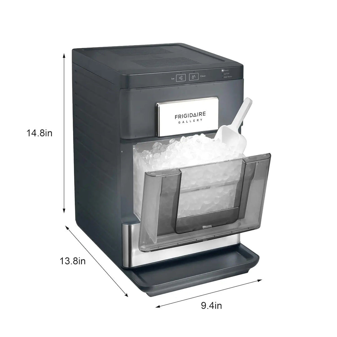 Arabian Mall 33 Lbs. Countertop Nugget Ice Maker with Stainless Steel Trim – Sleek Black