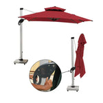 Load image into Gallery viewer, 3m x 3m Cantilever Parasol Umbrella with 80kg Marble Base