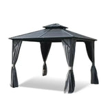 Load image into Gallery viewer, 3x3m Double Roof Aluminum Gazebo - Black-GCC Home Center