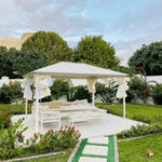 Load image into Gallery viewer, 3x4m Rectangular Roof Aluminum Gazebo – White-GCC Home Center