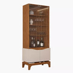 Load image into Gallery viewer, 4-Door Glass Curio Cabinet With Shelf Storage Inside