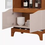Load image into Gallery viewer, 4-Door Glass Curio Cabinet With Shelf Storage Inside