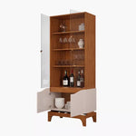 Load image into Gallery viewer, 4-Door Glass Curio Cabinet With Shelf Storage Inside