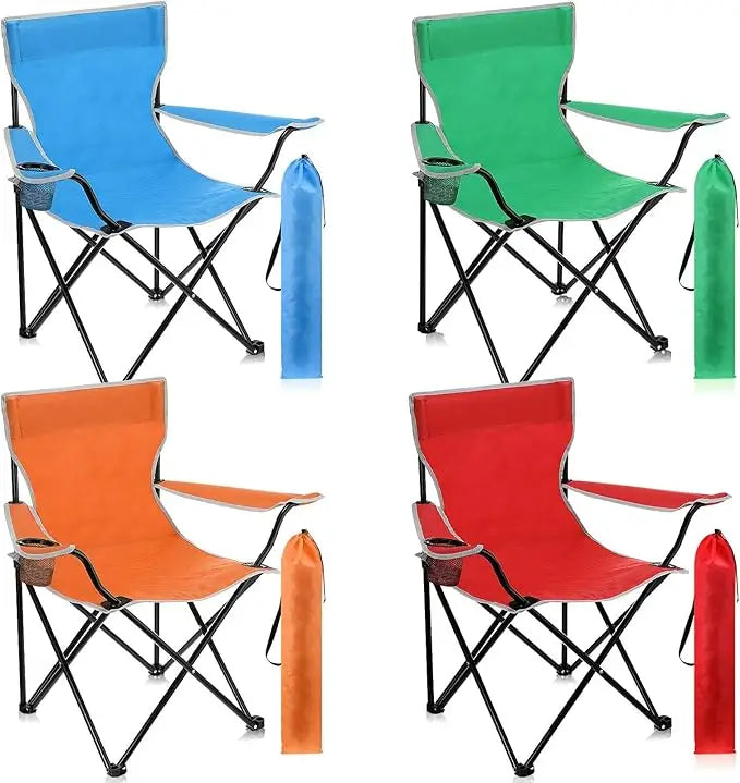 4 PACK Portable Folding Beach Chair Multi-Purpose Camping Chair for Adult, Lightweight Chair for Outdoor-GCC Home Center
