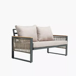 Load image into Gallery viewer, 4-Piece Outdoor Aluminum Sofa Set with Coffee Table and Cushion